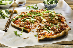 Hoisin duck pizza