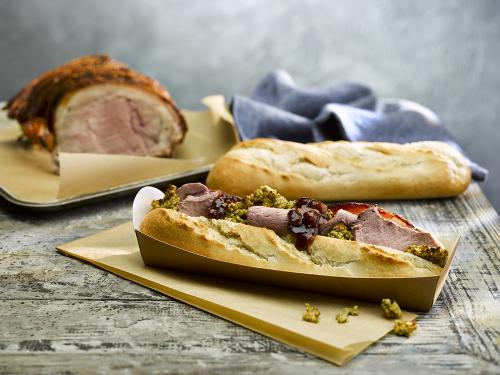Roast pork and stuffing filling
